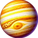 Striped planet